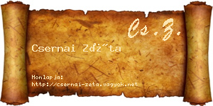 Csernai Zéta névjegykártya